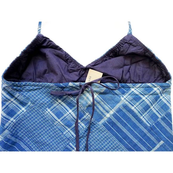 NEW Patchwork/Plaid Halter Tie Neck Tank Top Sz 8 - Picture 5 of 6